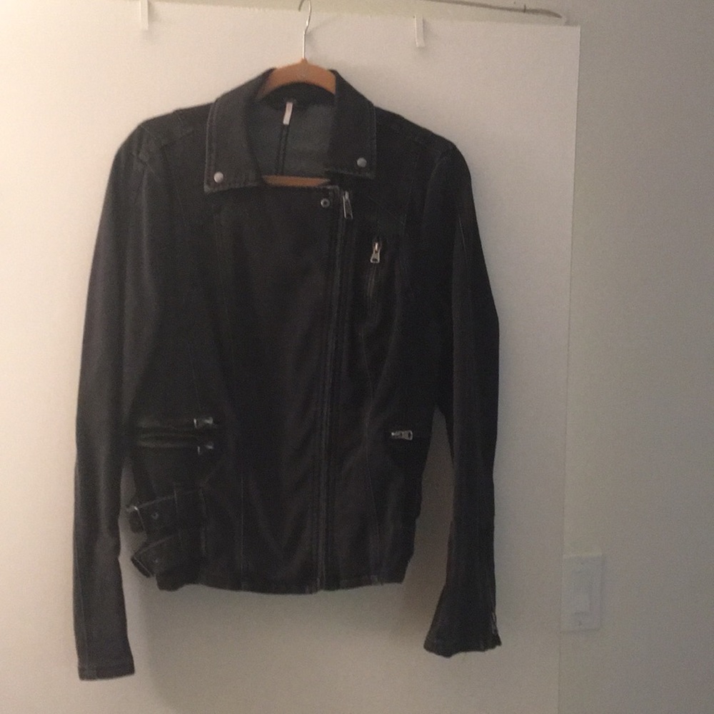 Free People Moto Jean Jacket